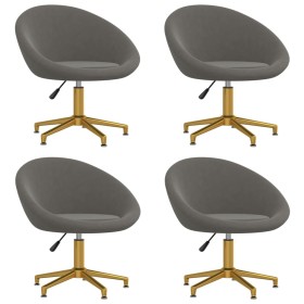 Sillas de comedor 4 unidades terciopelo gris oscuro de vidaXL, Sillas de comedor - Ref: Foro24-3089535, Precio: 288,99 €, Des...