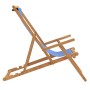 Folding solid teak wood beach chair in blue by vidaXL, Garden chairs - Ref: Foro24-317697, Price: 67,25 €, Discount: %