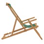 Grüner, klappbarer Strandstuhl aus massivem Teakholz von vidaXL, Gartenstühle - Ref: Foro24-317699, Preis: 58,52 €, Rabatt: %