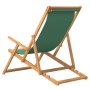 Grüner, klappbarer Strandstuhl aus massivem Teakholz von vidaXL, Gartenstühle - Ref: Foro24-317699, Preis: 58,52 €, Rabatt: %