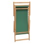 Silla de playa plegable de madera maciza de teca verde de vidaXL, Sillas de jardín - Ref: Foro24-317699, Precio: 58,52 €, Des...