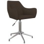 Silla de oficina giratoria tela marrón oscuro de vidaXL, Sillas de oficina - Ref: Foro24-3090329, Precio: 88,03 €, Descuento: %