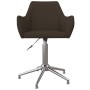 Silla de oficina giratoria tela marrón oscuro de vidaXL, Sillas de oficina - Ref: Foro24-3090329, Precio: 88,03 €, Descuento: %