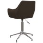 Silla de oficina giratoria tela marrón oscuro de vidaXL, Sillas de oficina - Ref: Foro24-3090329, Precio: 88,03 €, Descuento: %