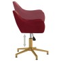 Silla de oficina giratoria de terciopelo color rojo tinto de vidaXL, Sillas de oficina - Ref: Foro24-3092638, Precio: 99,24 €...