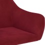 Silla de oficina giratoria de terciopelo color rojo tinto de vidaXL, Sillas de oficina - Ref: Foro24-3092638, Precio: 99,24 €...