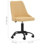 Silla de oficina giratoria tela amarilla de vidaXL, Sillas de oficina - Ref: Foro24-3090202, Precio: 84,55 €, Descuento: %