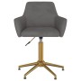 Silla de oficina giratoria de terciopelo gris oscuro de vidaXL, Sillas de oficina - Ref: Foro24-3092787, Precio: 81,59 €, Des...