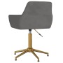 Silla de oficina giratoria de terciopelo gris oscuro de vidaXL, Sillas de oficina - Ref: Foro24-3092787, Precio: 81,59 €, Des...