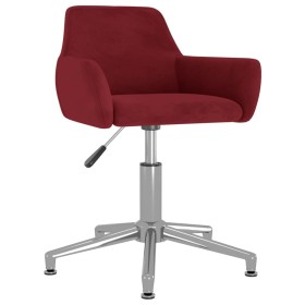 Silla de oficina giratoria terciopelo color vino de vidaXL, Sillas de oficina - Ref: Foro24-3092736, Precio: 79,11 €, Descuen...