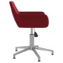 Wine-colored velvet swivel office chair by vidaXL, Office chairs - Ref: Foro24-3092736, Price: 79,11 €, Discount: %