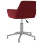 Silla de oficina giratoria terciopelo color vino de vidaXL, Sillas de oficina - Ref: Foro24-3092736, Precio: 79,99 €, Descuen...