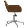 Brown velvet swivel office chair by vidaXL, Office chairs - Ref: Foro24-3092739, Price: 89,99 €, Discount: %