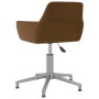 Brown velvet swivel office chair by vidaXL, Office chairs - Ref: Foro24-3092739, Price: 89,99 €, Discount: %