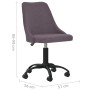 Swivel office chair taupe gray fabric by vidaXL, Office chairs - Ref: Foro24-3090204, Price: 87,86 €, Discount: %