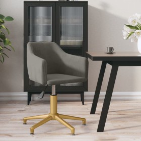 Silla de oficina giratoria de terciopelo gris oscuro de vidaXL, Sillas de oficina - Ref: Foro24-3092980, Precio: 84,94 €, Des...