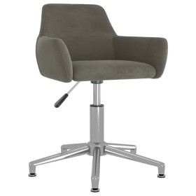 Silla de oficina giratoria terciopelo gris oscuro de vidaXL, Sillas de oficina - Ref: Foro24-3092732, Precio: 82,99 €, Descue...