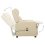 Cream synthetic leather lifting massage chair by vidaXL, Electric massage chairs - Ref: Foro24-3093221, Price: 257,26 €, Disc...