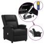 Sillón de masaje elevable cuero auténtico negro de vidaXL, Sillones de masaje eléctricos - Ref: Foro24-3093193, Precio: 441,9...