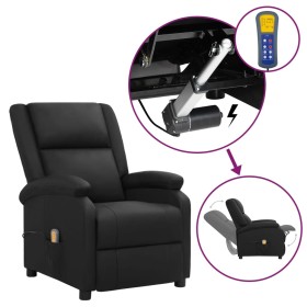 Black genuine leather elevating massage chair by vidaXL, Electric massage chairs - Ref: Foro24-3093193, Price: 441,99 €, Disc...