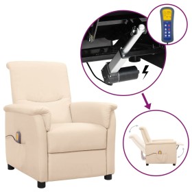 Liftable cream fabric massage chair by vidaXL, Electric massage chairs - Ref: Foro24-3093290, Price: 209,99 €, Discount: %