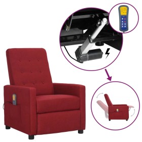 Sillón de masaje elevable tela rojo tinto de vidaXL, Sillones de masaje eléctricos - Ref: Foro24-3093368, Precio: 236,99 €, D...