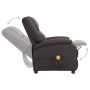 Brauner, anhebbarer Massagesessel aus echtem Leder von vidaXL, Elektrische Massagesessel - Ref: Foro24-3093194, Preis: 427,66...