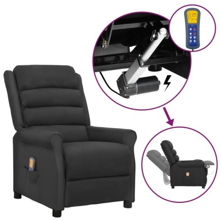 Black synthetic leather elevating massage chair by vidaXL, Electric massage chairs - Ref: Foro24-3093204, Price: 284,51 €, Di...