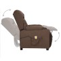 Liftable massage chair taupe gray fabric by vidaXL, Electric massage chairs - Ref: Foro24-3093441, Price: 302,69 €, Discount: %