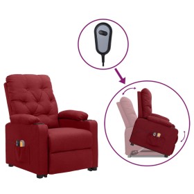 Sillón de masaje elevable tela rojo tinto de vidaXL, Sillones de masaje eléctricos - Ref: Foro24-3093490, Precio: 306,99 €, D...