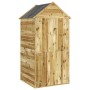 Cobertizo de herramientas con puerta madera pino 107x107x220 cm de vidaXL, Cobertizos - Ref: Foro24-318193, Precio: 403,79 €,...