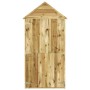 Cobertizo de herramientas con puerta madera pino 107x107x220 cm de vidaXL, Cobertizos - Ref: Foro24-318193, Precio: 403,79 €,...