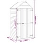 Cobertizo de herramientas con puerta madera pino 107x107x220 cm de vidaXL, Cobertizos - Ref: Foro24-318193, Precio: 403,79 €,...