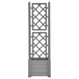 Stone gray PP trellis planter 43x43x142 cm by vidaXL, Pots and planters - Ref: Foro24-317581, Price: 92,48 €, Discount: %