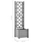 Stone gray PP trellis planter 43x43x142 cm by vidaXL, Pots and planters - Ref: Foro24-317581, Price: 92,48 €, Discount: %