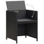 Set de comedor de jardín 3 piezas con cojines negro de vidaXL, Conjuntos de jardín - Ref: Foro24-3094301, Precio: 234,99 €, D...