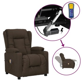 Dark Brown Fabric Liftable Massage Chair by vidaXL, Electric massage chairs - Ref: Foro24-3093438, Price: 302,69 €, Discount: %