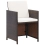 3-piece garden dining set with brown cushions by vidaXL, Garden sets - Ref: Foro24-3094299, Price: 273,45 €, Discount: %