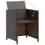 3-piece garden dining set with brown cushions by vidaXL, Garden sets - Ref: Foro24-3094299, Price: 273,45 €, Discount: %