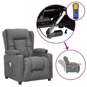 Liftable massage chair light gray fabric by vidaXL, Electric massage chairs - Ref: Foro24-3093433, Price: 287,94 €, Discount: %