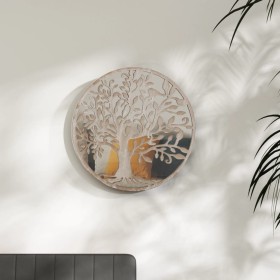 Sand-colored round iron mirror for indoor use 60x2.5cm by vidaXL, Mirrors - Ref: Foro24-3093541, Price: 95,99 €, Discount: %