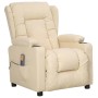 Liftable cream fabric massage chair by vidaXL, Electric massage chairs - Ref: Foro24-3093442, Price: 302,69 €, Discount: %