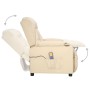 Liftable cream fabric massage chair by vidaXL, Electric massage chairs - Ref: Foro24-3093442, Price: 302,69 €, Discount: %