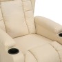 Liftable cream fabric massage chair by vidaXL, Electric massage chairs - Ref: Foro24-3093442, Price: 302,69 €, Discount: %