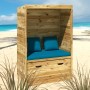 Strandkorb Gartenstuhl mit Schublade aus massivem Kiefernholz, 112 x 60 x 168 cm von vidaXL, Liegen - Ref: Foro24-318206, Pre...