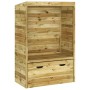 Silla de jardín Strandkorb con cajón pino macizo 112x60x168 cm de vidaXL, Tumbonas - Ref: Foro24-318206, Precio: 207,09 €, De...