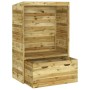 Silla de jardín Strandkorb con cajón pino macizo 112x60x168 cm de vidaXL, Tumbonas - Ref: Foro24-318206, Precio: 207,09 €, De...