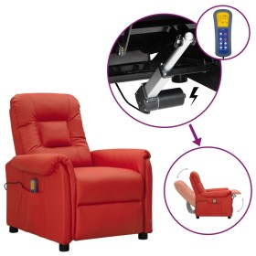 Roter Massagesessel aus Kunstleder von vidaXL, Elektrische Massagesessel - Ref: Foro24-3093304, Preis: 253,99 €, Rabatt: %