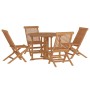 Folding garden dining set 5 pieces solid teak wood by vidaXL, Garden sets - Ref: Foro24-3096571, Price: 429,93 €, Discount: %