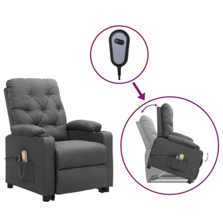 Liftable massage chair light gray fabric by vidaXL, Electric massage chairs - Ref: Foro24-3093487, Price: 276,99 €, Discount: %